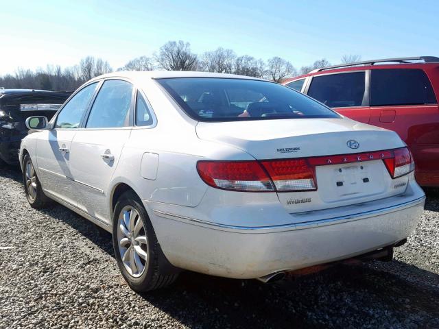 KMHFC46F87A174371 - 2007 HYUNDAI AZERA SE WHITE photo 3