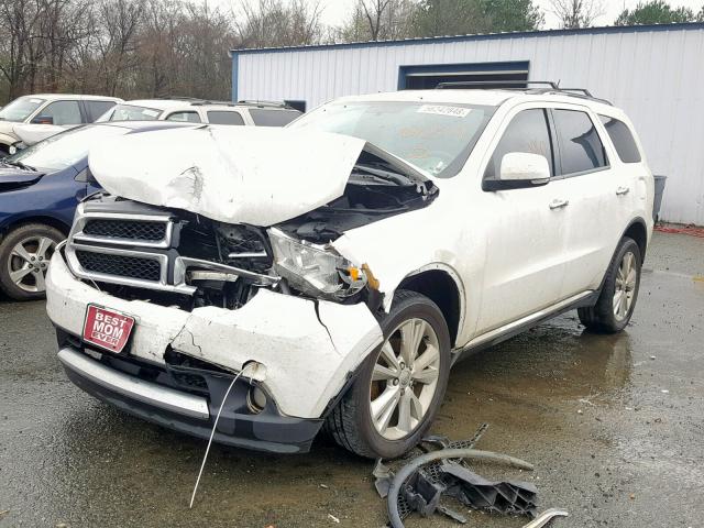 1C4RDHDG3DC695077 - 2013 DODGE DURANGO CR WHITE photo 2