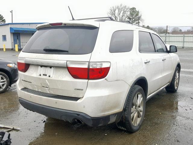 1C4RDHDG3DC695077 - 2013 DODGE DURANGO CR WHITE photo 4