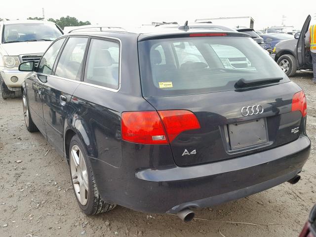 WAUKF78E57A027146 - 2007 AUDI A4 2.0T AV BLACK photo 3