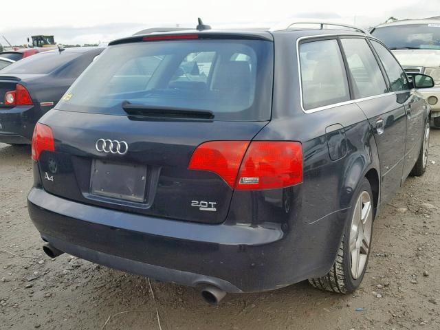 WAUKF78E57A027146 - 2007 AUDI A4 2.0T AV BLACK photo 4