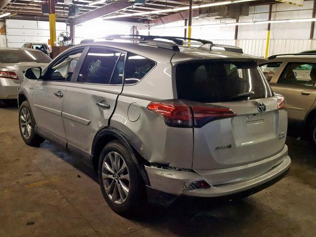 JTMDJREV1GD015259 - 2016 TOYOTA RAV4 HV LI SILVER photo 3