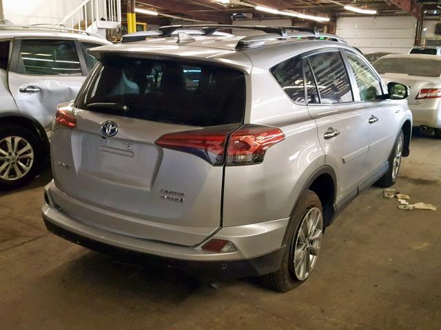 JTMDJREV1GD015259 - 2016 TOYOTA RAV4 HV LI SILVER photo 4