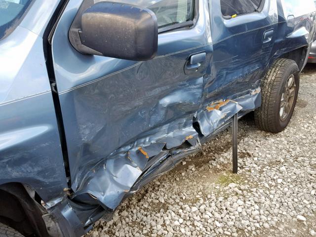 2HJYK16368H508139 - 2008 HONDA RIDGELINE BLUE photo 10