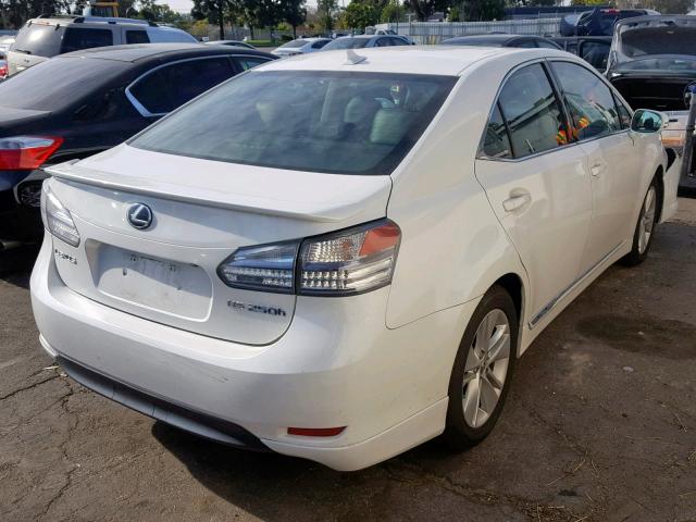 JTHBB1BA8A2024923 - 2010 LEXUS HS 250H WHITE photo 4