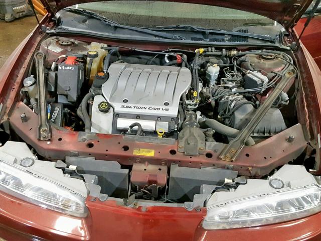 1G3WH52H61F273087 - 2001 OLDSMOBILE INTRIGUE G RED photo 7