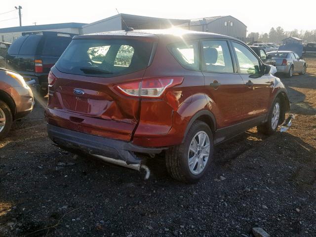 1FMCU0F70GUC04589 - 2016 FORD ESCAPE S RED photo 4