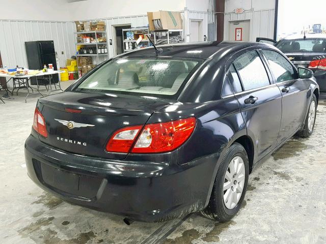 1C3LC46K38N122830 - 2008 CHRYSLER SEBRING LX BLACK photo 4