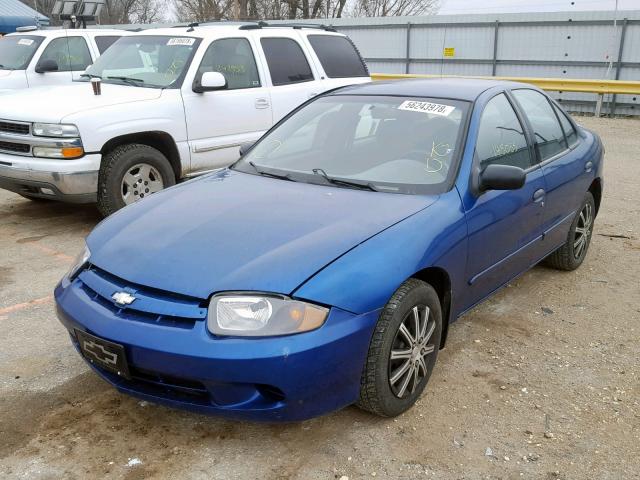 1G1JF52F437357316 - 2003 CHEVROLET CAVALIER L BLUE photo 2