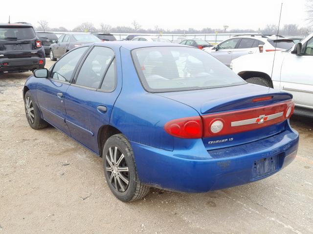 1G1JF52F437357316 - 2003 CHEVROLET CAVALIER L BLUE photo 3