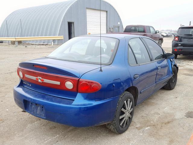 1G1JF52F437357316 - 2003 CHEVROLET CAVALIER L BLUE photo 4