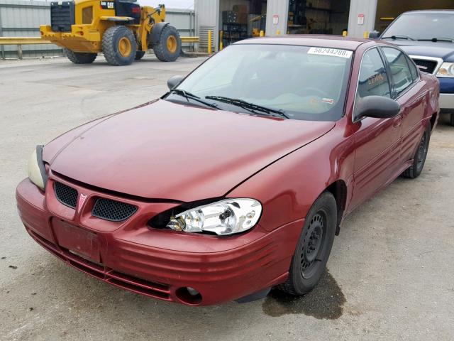 1G2NF52F42C277873 - 2002 PONTIAC GRAND AM S MAROON photo 2