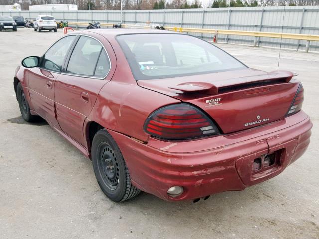 1G2NF52F42C277873 - 2002 PONTIAC GRAND AM S MAROON photo 3