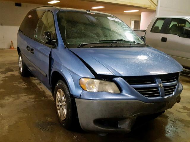 1D4GP25R67B186559 - 2007 DODGE CARAVAN SE BLUE photo 1