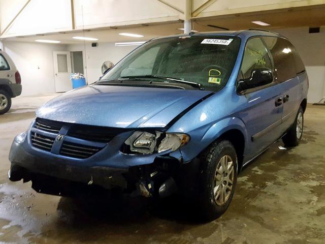 1D4GP25R67B186559 - 2007 DODGE CARAVAN SE BLUE photo 2