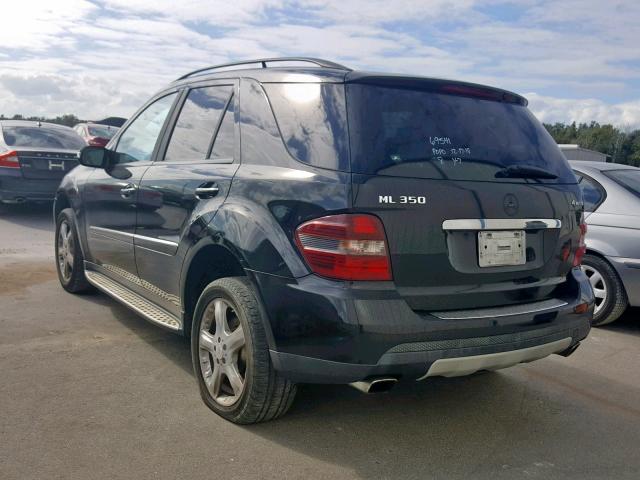 4JGBB86E88A353687 - 2008 MERCEDES-BENZ ML 350 BLACK photo 3