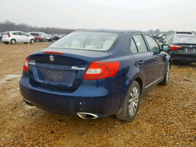 JS2RE9A38D6100409 - 2013 SUZUKI KIZASHI SE BLUE photo 4