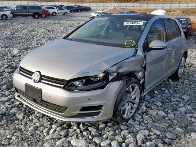 3VW217AU9HM028983 - 2017 VOLKSWAGEN GOLF S SILVER photo 2