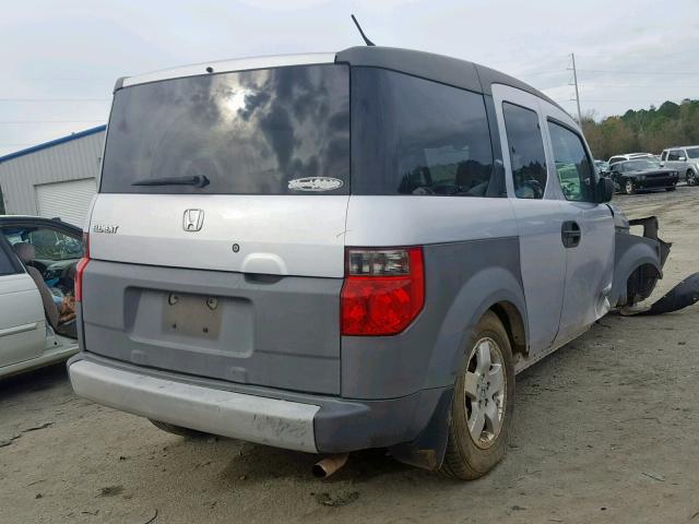 5J6YH28554L003661 - 2004 HONDA ELEMENT EX SILVER photo 4