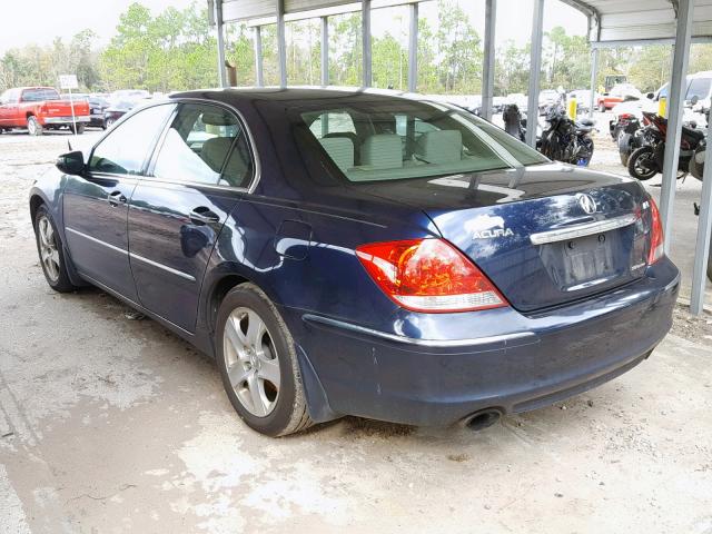 JH4KB16608C003669 - 2008 ACURA RL BLUE photo 3