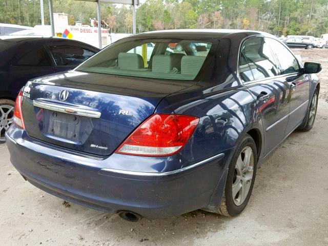 JH4KB16608C003669 - 2008 ACURA RL BLUE photo 4