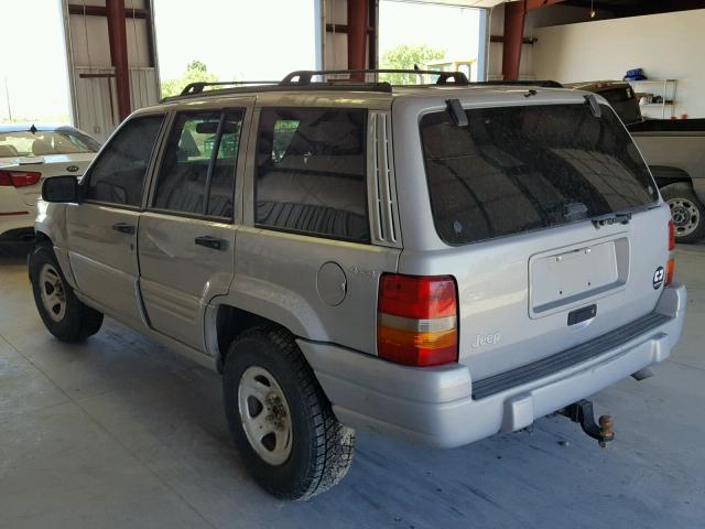 1J4GZ48S8WC329385 - 1998 JEEP GRAND CHER GRAY photo 3