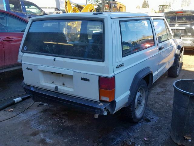 1J4FJ27S8ML600497 - 1991 JEEP CHEROKEE WHITE photo 4