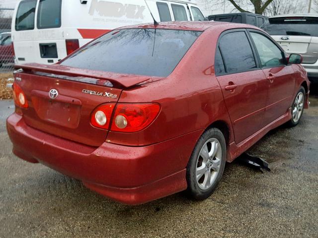 2T1BY32E85C414524 - 2005 TOYOTA COROLLA XR RED photo 4