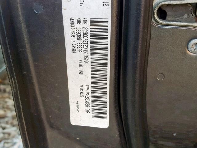 2C3CCAET2DH518520 - 2013 CHRYSLER 300C GRAY photo 10