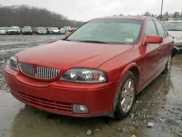 1LNHM86S65Y626610 - 2005 LINCOLN LS RED photo 2