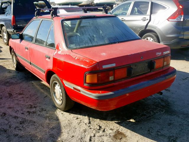 JM1BG2241L0126405 - 1990 MAZDA PROTEGE SE RED photo 3