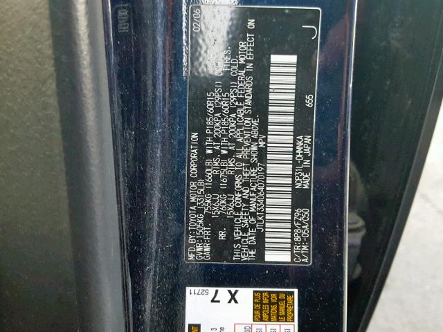 JTLKT334064070197 - 2006 TOYOTA SCION XB Көк фото 10