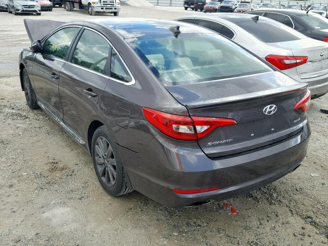 5NPE34AFXFH190327 - 2015 HYUNDAI SONATA SPO BROWN photo 3