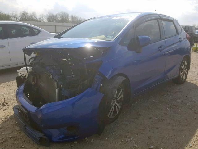 3HGGK5H85FM745673 - 2015 HONDA FIT EX BLUE photo 2