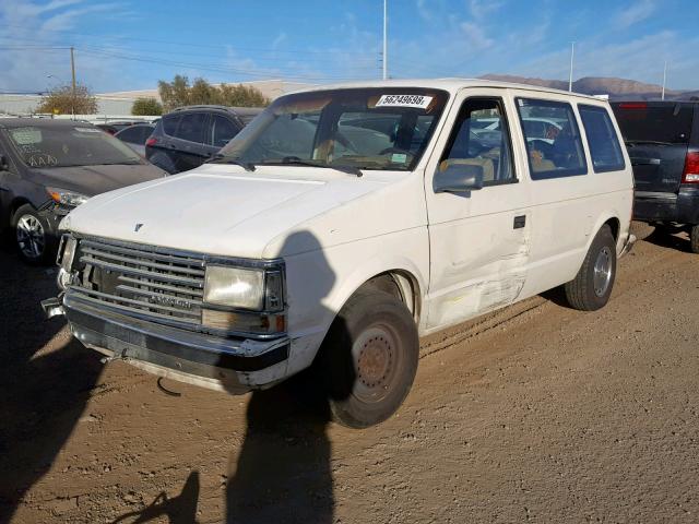 2P4FH21C9HR297564 - 1987 PLYMOUTH VOYAGER WHITE photo 2