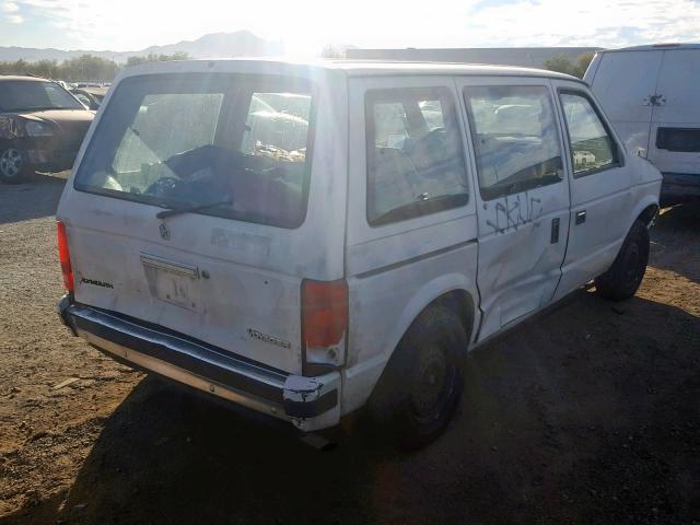 2P4FH21C9HR297564 - 1987 PLYMOUTH VOYAGER WHITE photo 4