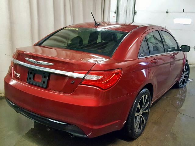 1C3CCBHG3CN233366 - 2012 CHRYSLER 200 S RED photo 4