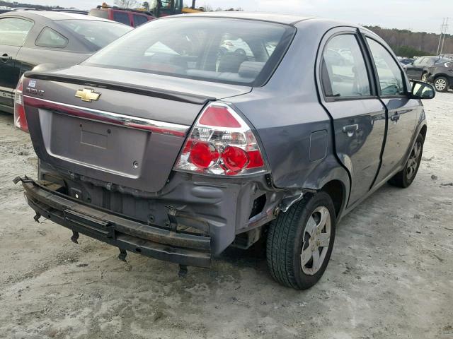 KL1TD5DEXBB182454 - 2011 CHEVROLET AVEO LS GRAY photo 4