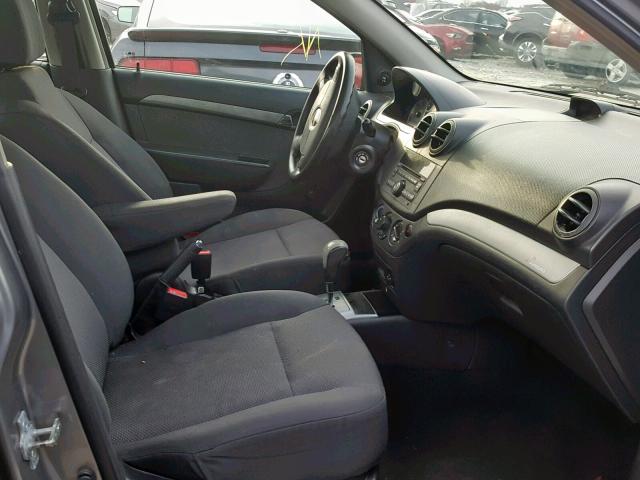 KL1TD5DEXBB182454 - 2011 CHEVROLET AVEO LS GRAY photo 5