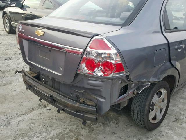 KL1TD5DEXBB182454 - 2011 CHEVROLET AVEO LS GRAY photo 9