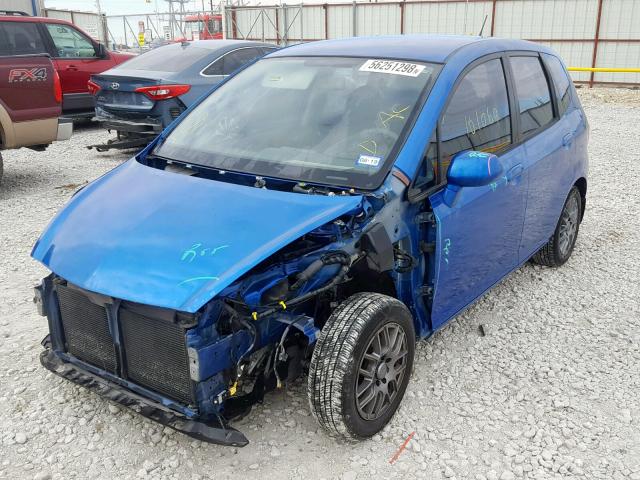 JHMGD38498S059820 - 2008 HONDA FIT BLUE photo 2