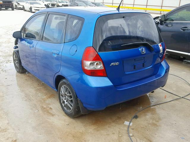 JHMGD38498S059820 - 2008 HONDA FIT BLUE photo 3