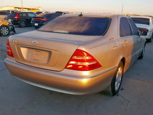 WDBNG70J92A295405 - 2002 MERCEDES-BENZ S 430 GOLD photo 4