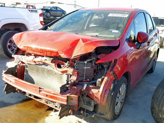 3HGGK5H57FM744403 - 2015 HONDA FIT LX RED photo 2