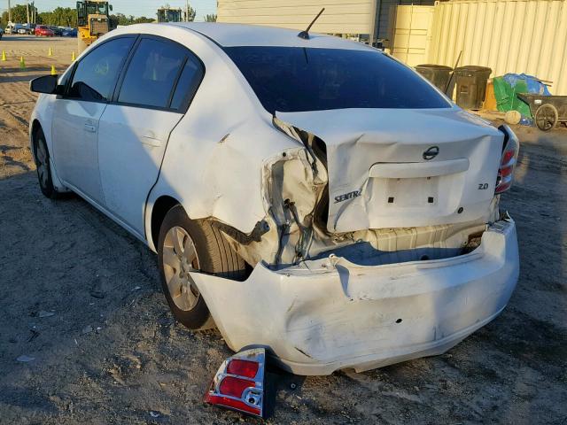 3N1AB61E97L647847 - 2007 NISSAN SENTRA 2.0 WHITE photo 3