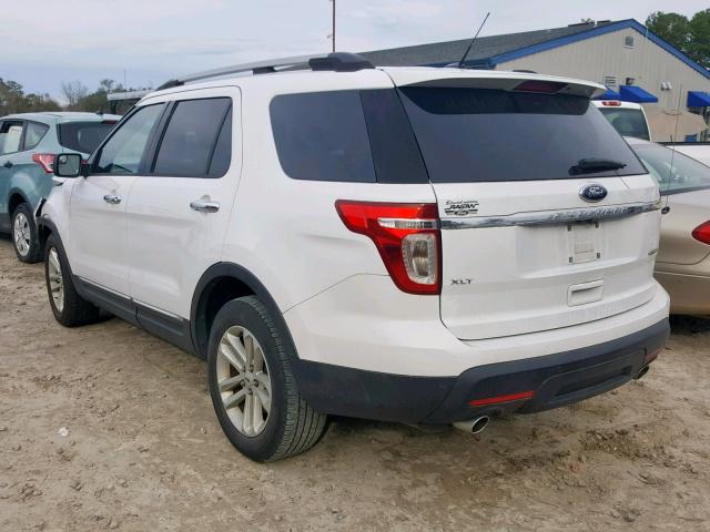 1FM5K7D82DGB07780 - 2013 FORD EXPLORER X WHITE photo 3