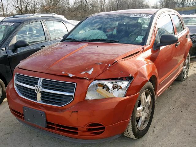 1B3HB48B58D646215 - 2008 DODGE CALIBER SX ORANGE photo 2