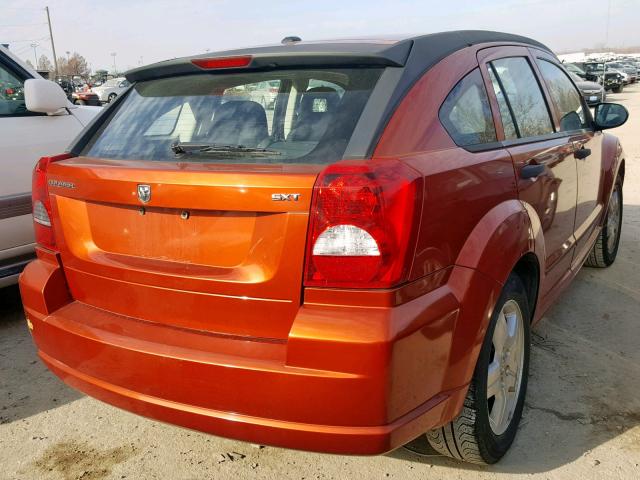 1B3HB48B58D646215 - 2008 DODGE CALIBER SX ORANGE photo 4