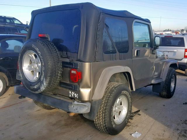 1J4FA49S05P380761 - 2005 JEEP WRANGLER / BROWN photo 4