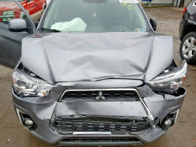 4A4AR4AU6FE055527 - 2015 MITSUBISHI OUTLANDER GRAY photo 7